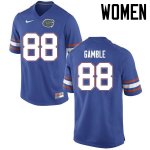 Women's Florida Gators #88 Kemore Gamble NCAA Nike Blue Authentic Stitched College Football Jersey FGN3562OM